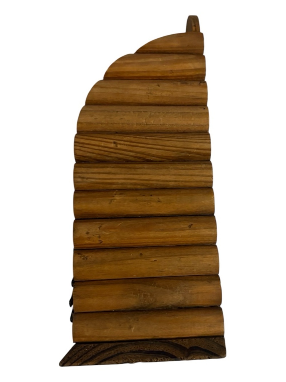 Wooden Slotted Utensil /Stationery Holder with Metal Tree Accent - Brown - Picture 4 of 10